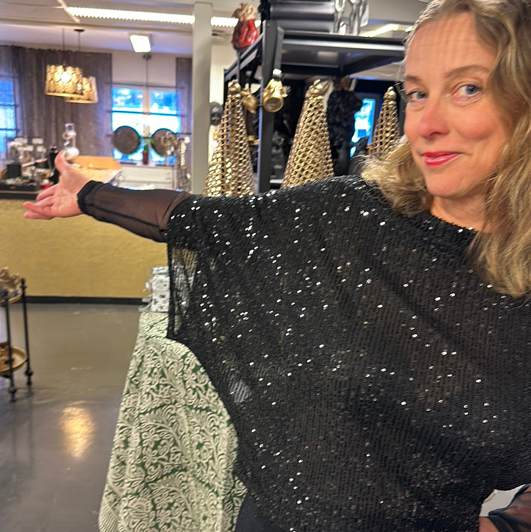 Glittrig top Kicki