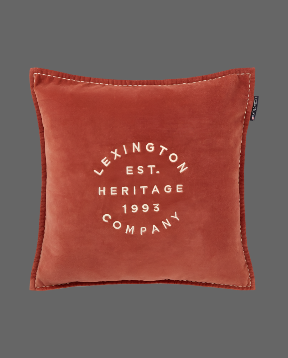 1993 kuddfodral med logotyp sammet Lexington 50x50 orange