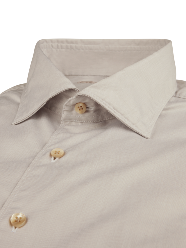Casual Beige Twillskjorta Stenströms Slimline