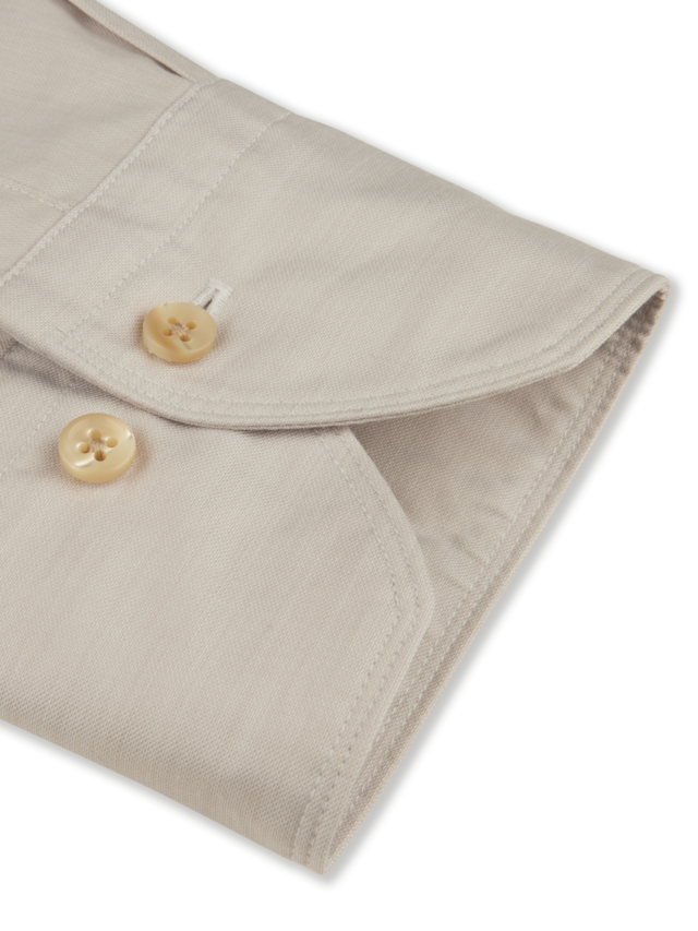 Casual Beige Twillskjorta Stenströms Slimline