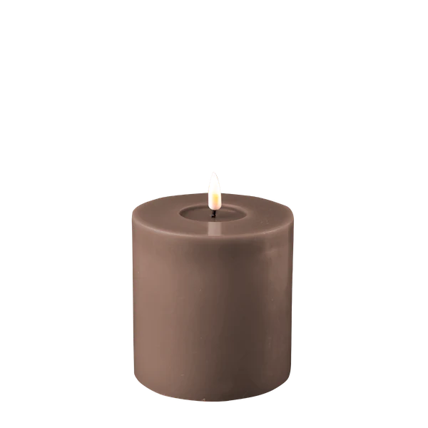 LED Blockljus Ø 10 X 10 Cm mocka