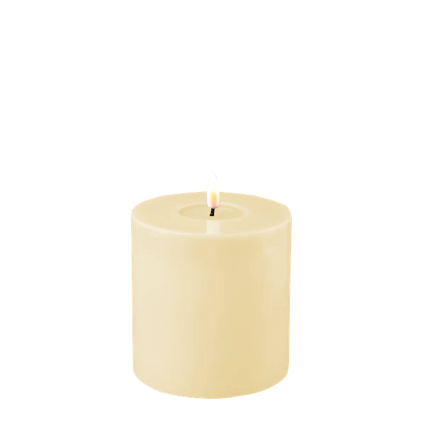 LED Blockljus Ø 10 X 10 Cm Creme