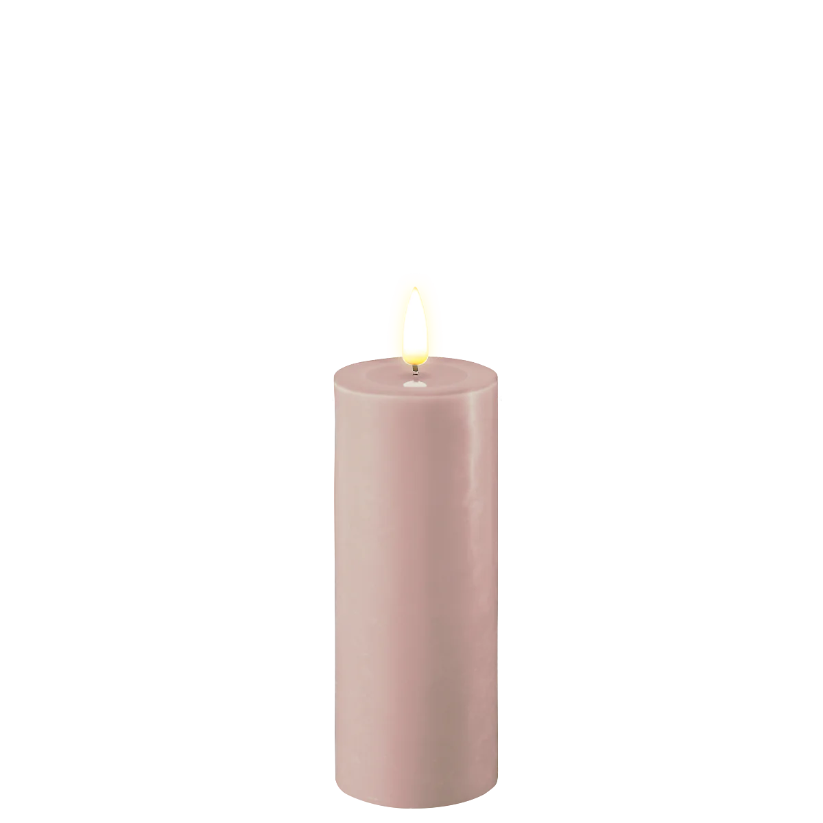 LED Blockljus Ø 5 X 12,5 Cm Rose
