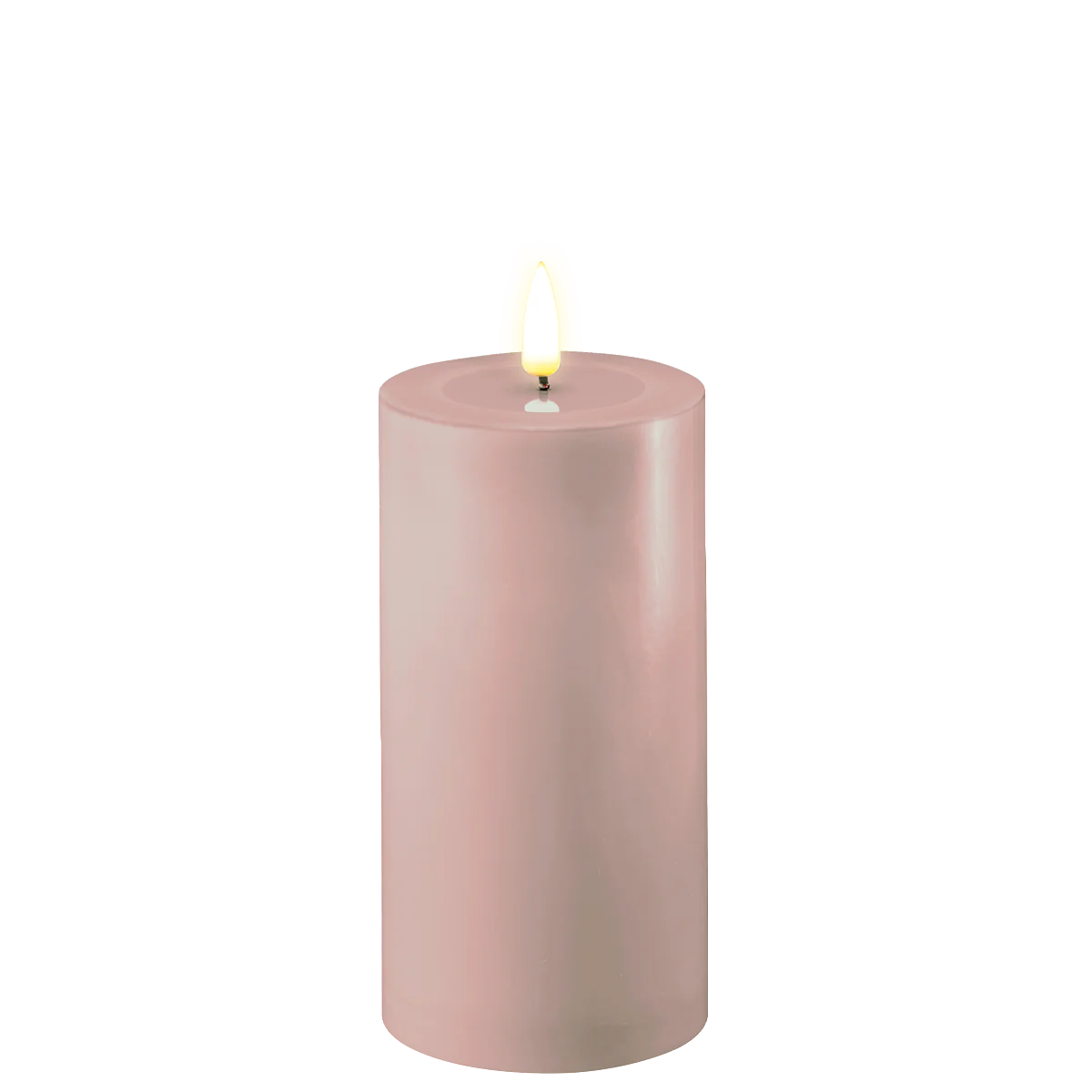 LED Blockljus Ø 7,5 X 15 Cm Rose