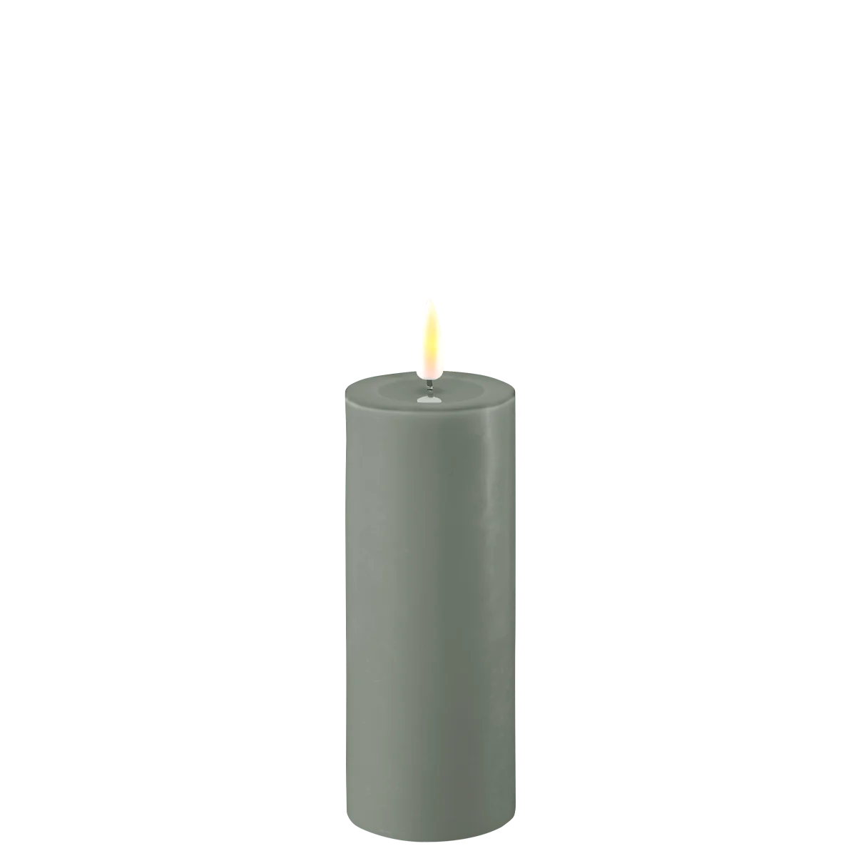 LED Blockljus Ø 5 X 12,5 Cm Salvie Green