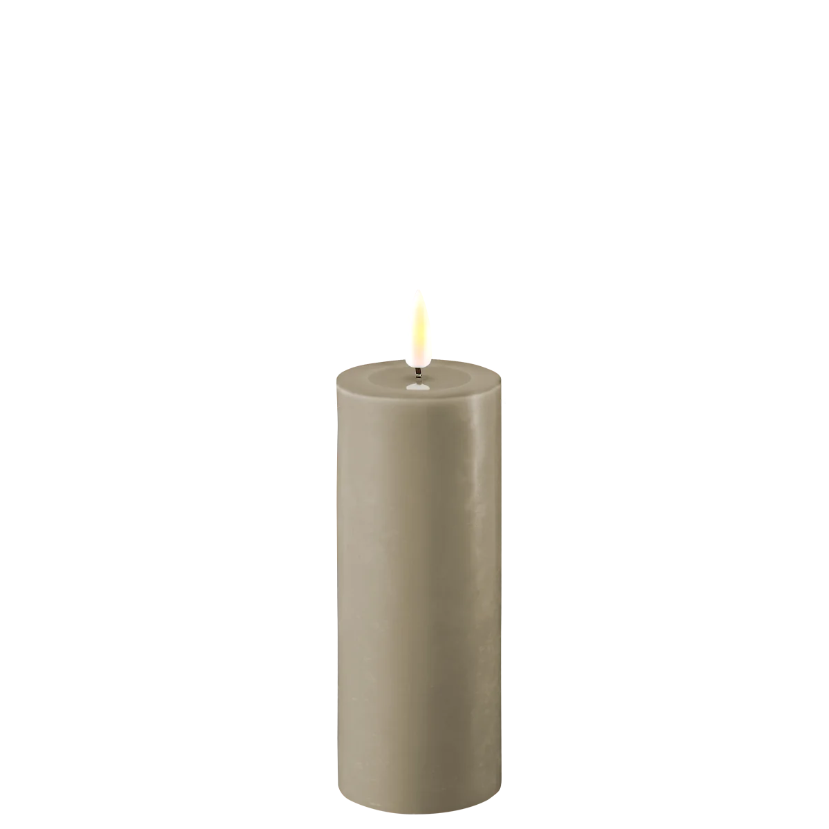 LED Blockljus Ø 7,5 X 15 Cm Sand