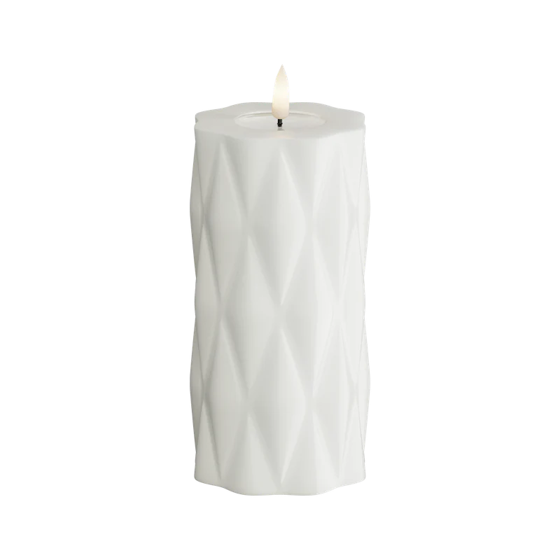 LED-ljus Harlequin 7,5x15 cm,vit