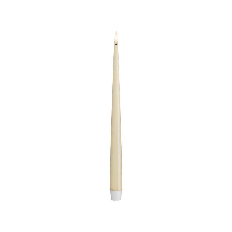 LED-ljus med lack, 2 st 28 cm,CREAM