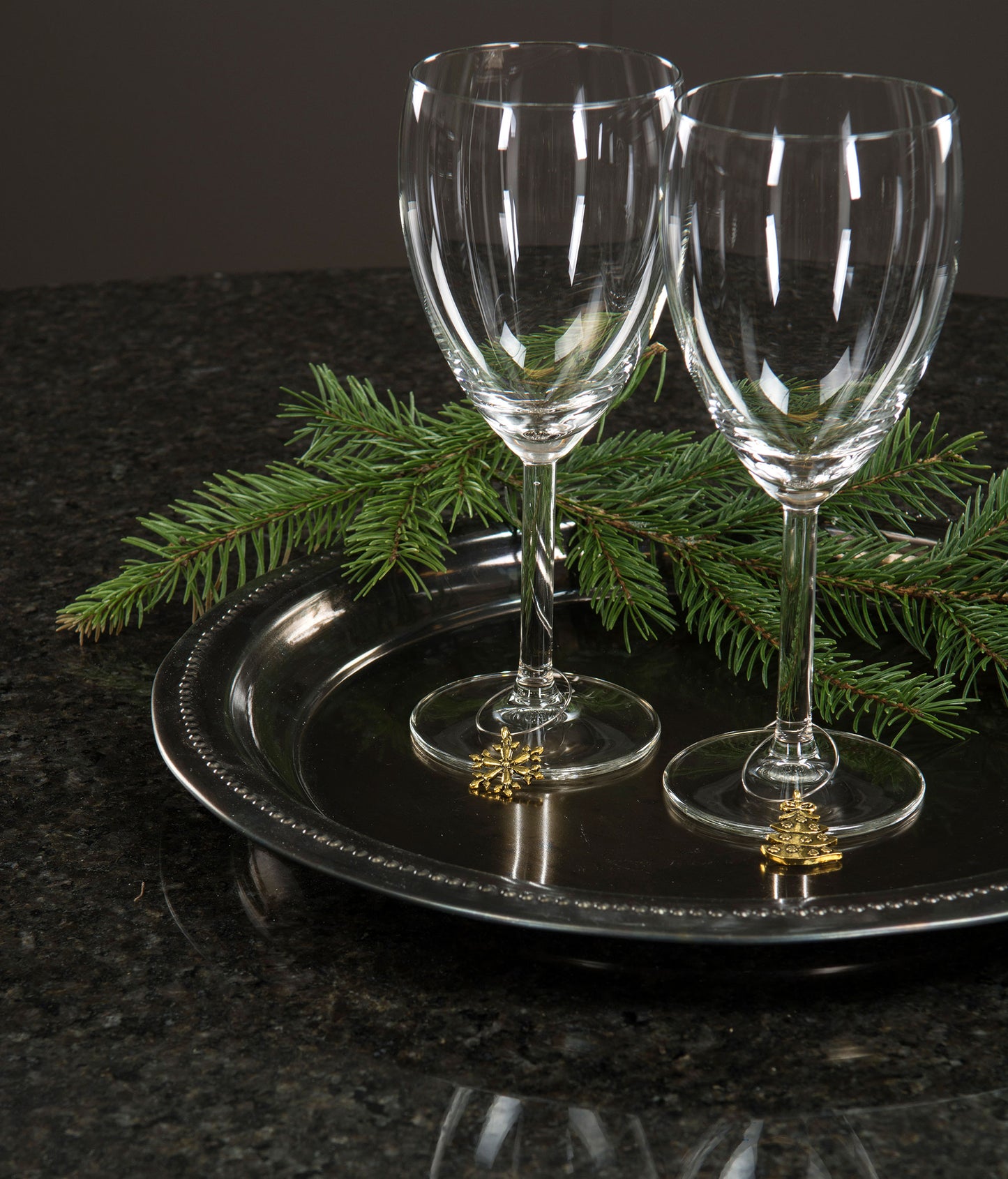 Vinglas/koppmarkör Julmix Guld
