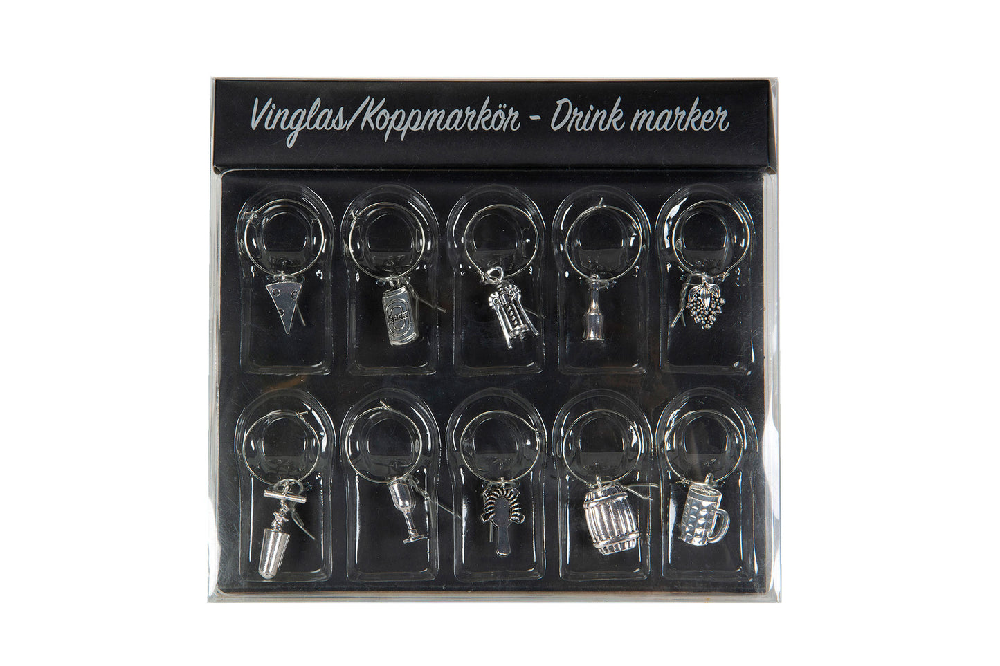 Vinglas/Koppmarkör Dryckmix Silver