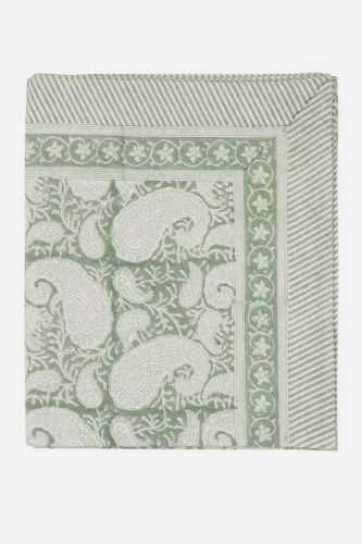 Chamoisduk Paisley Sea Foam Grön