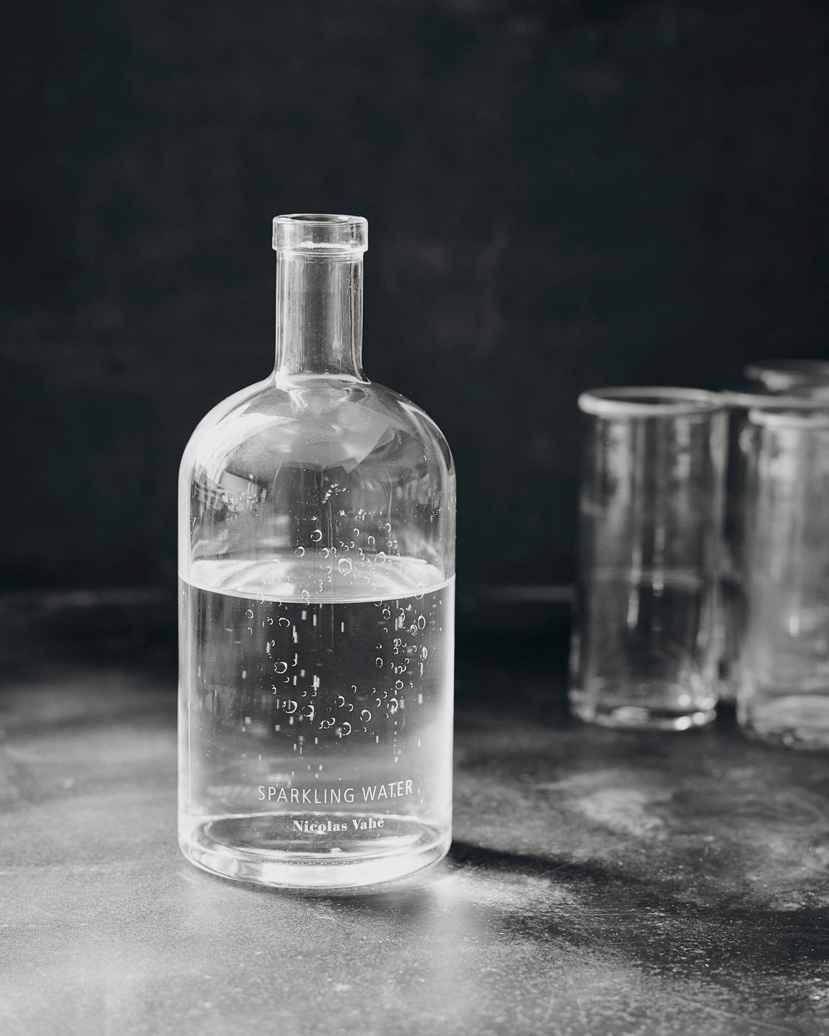 Flaska med lock, Sparkling, Klar