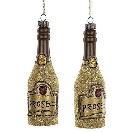 Proseccoflaska Glas Guld