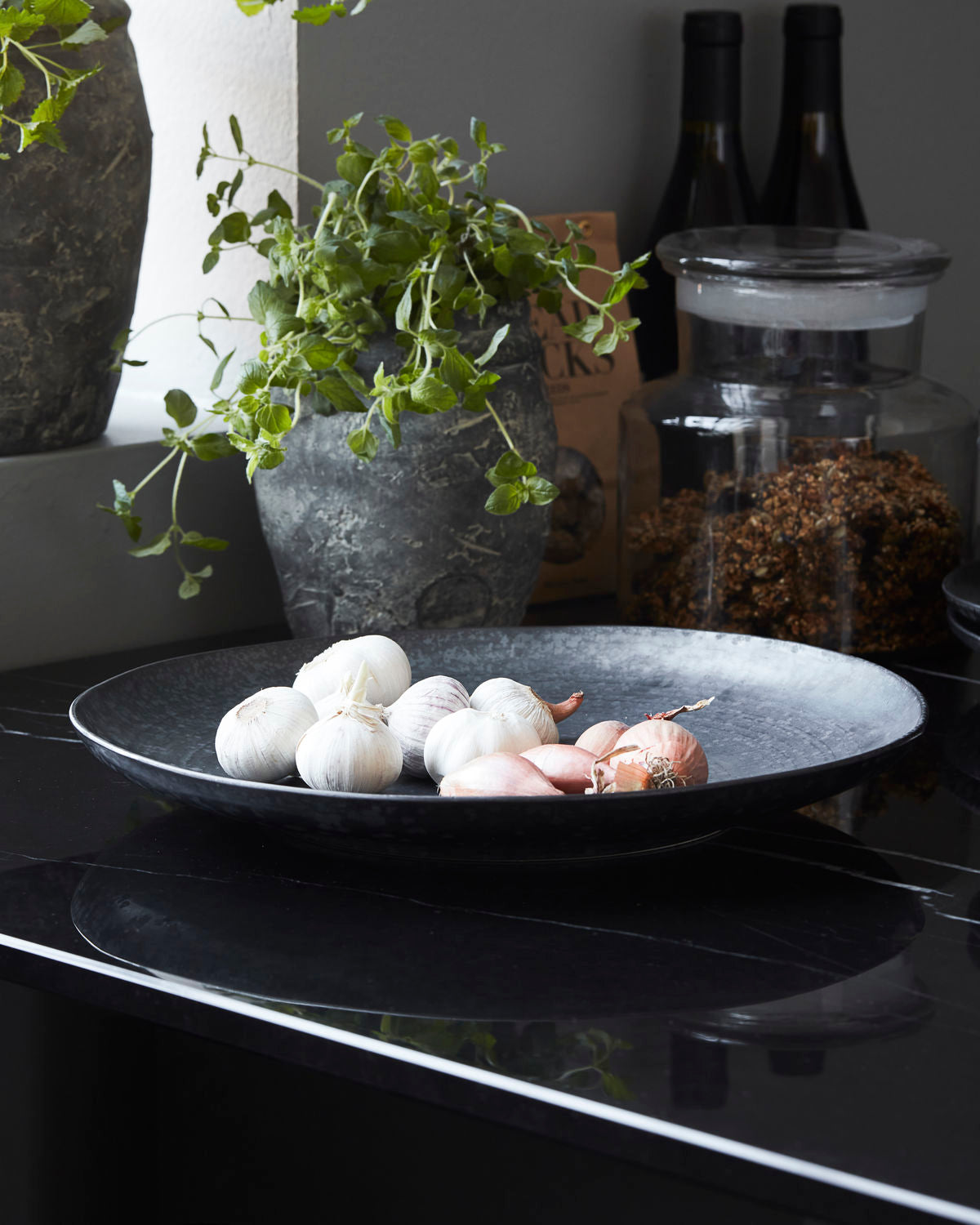 Serveringsfat, Pion, Svart/Brun