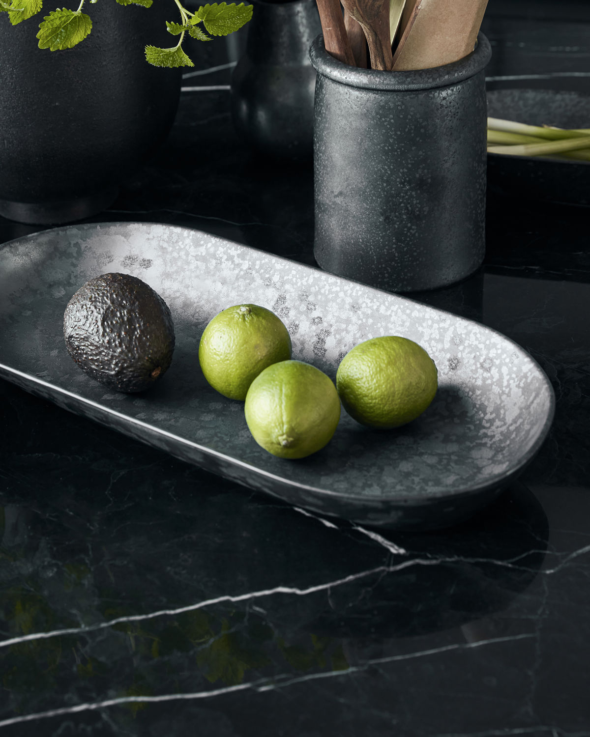 Serveringsfat, Pion, Svart/Brun