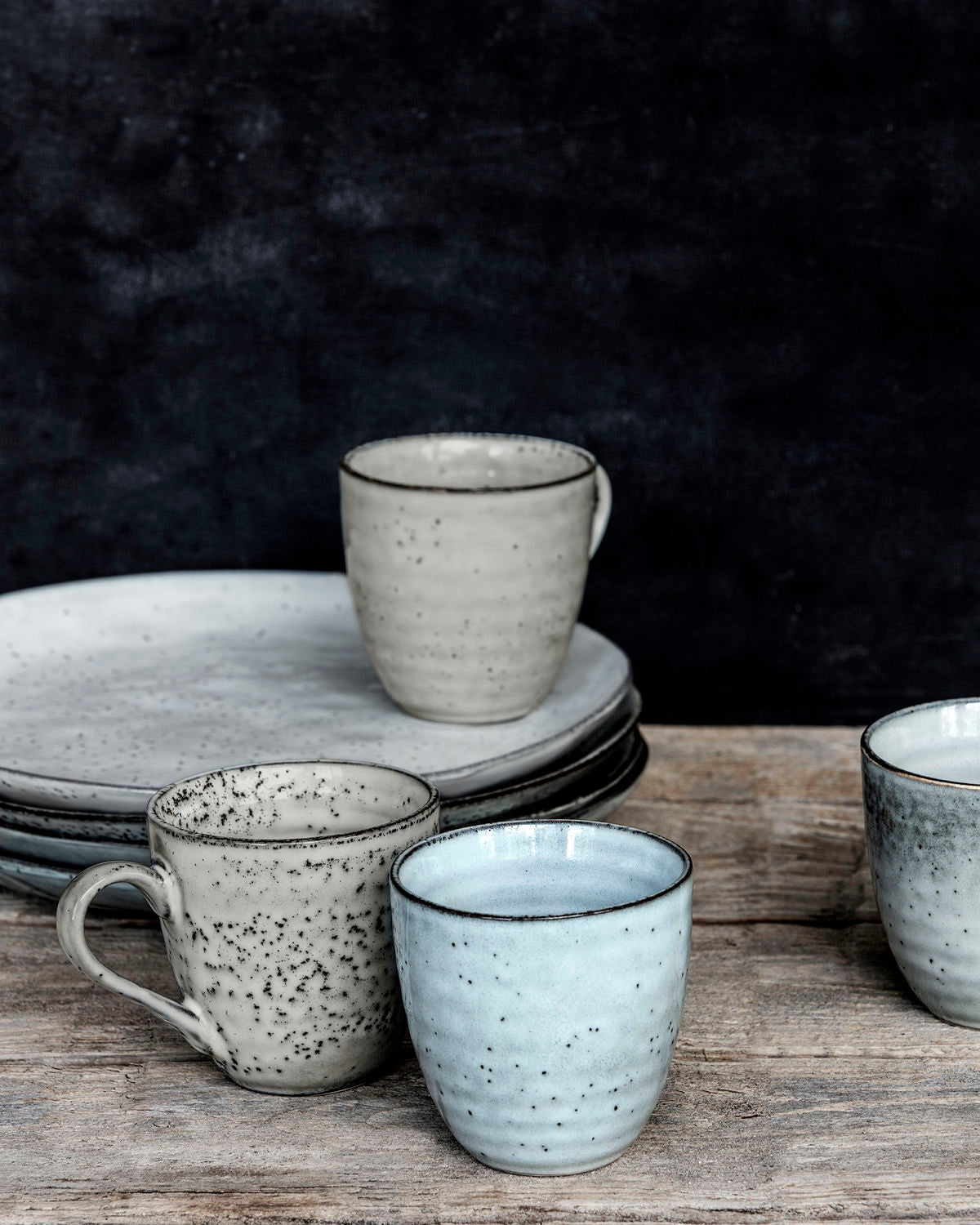 Mugg, Rustic, Grå/Blå ,House Doctor
