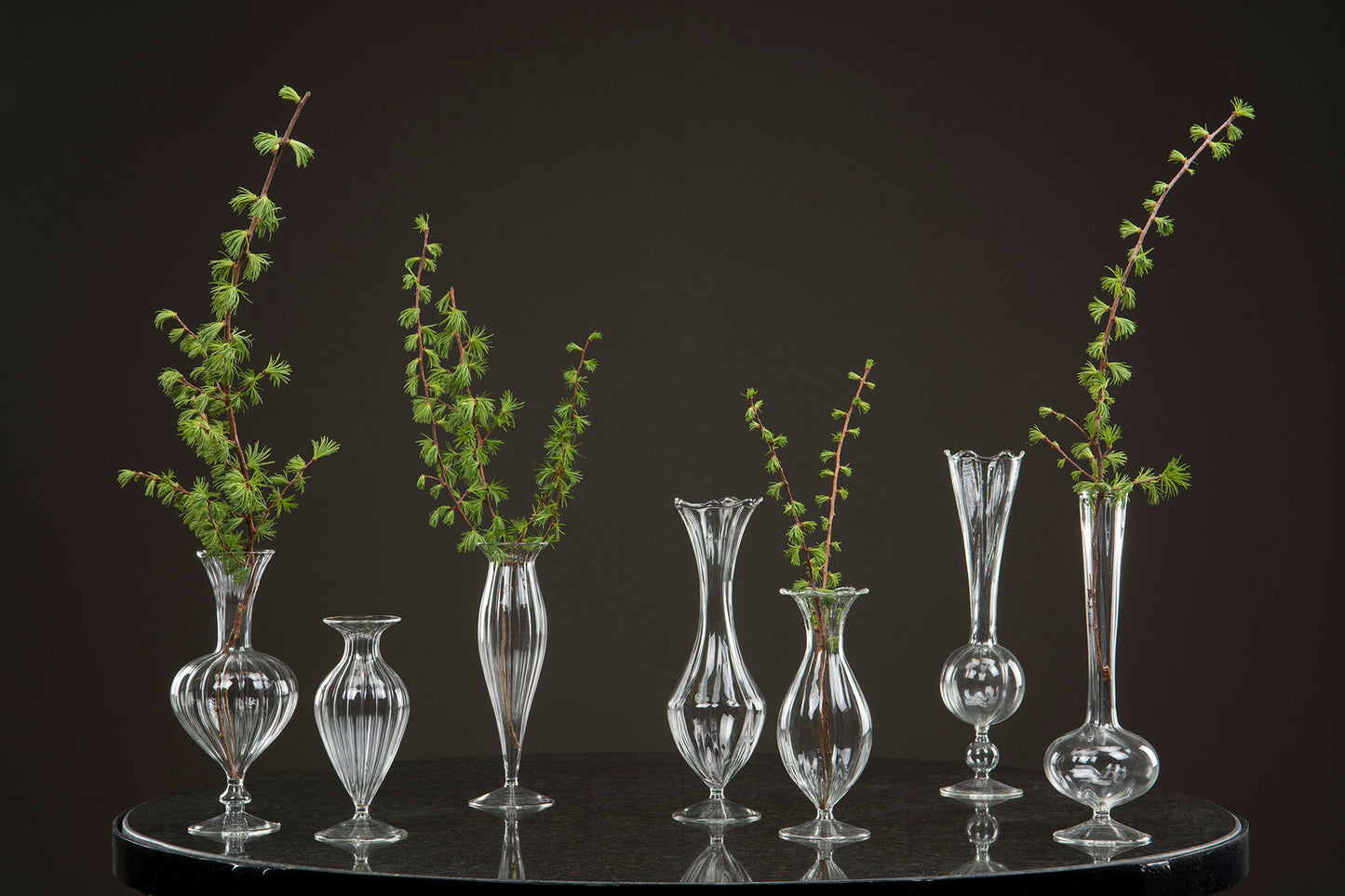 Glasvas låg