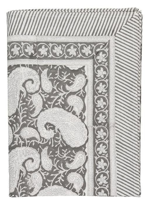 Chamoisduk Paisley Sea Foam Grå