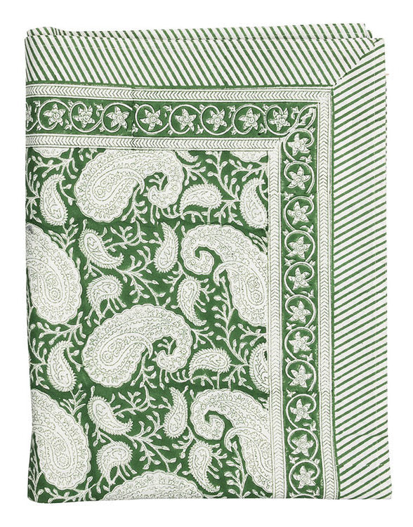 Chamoisduk Paisley Grön
