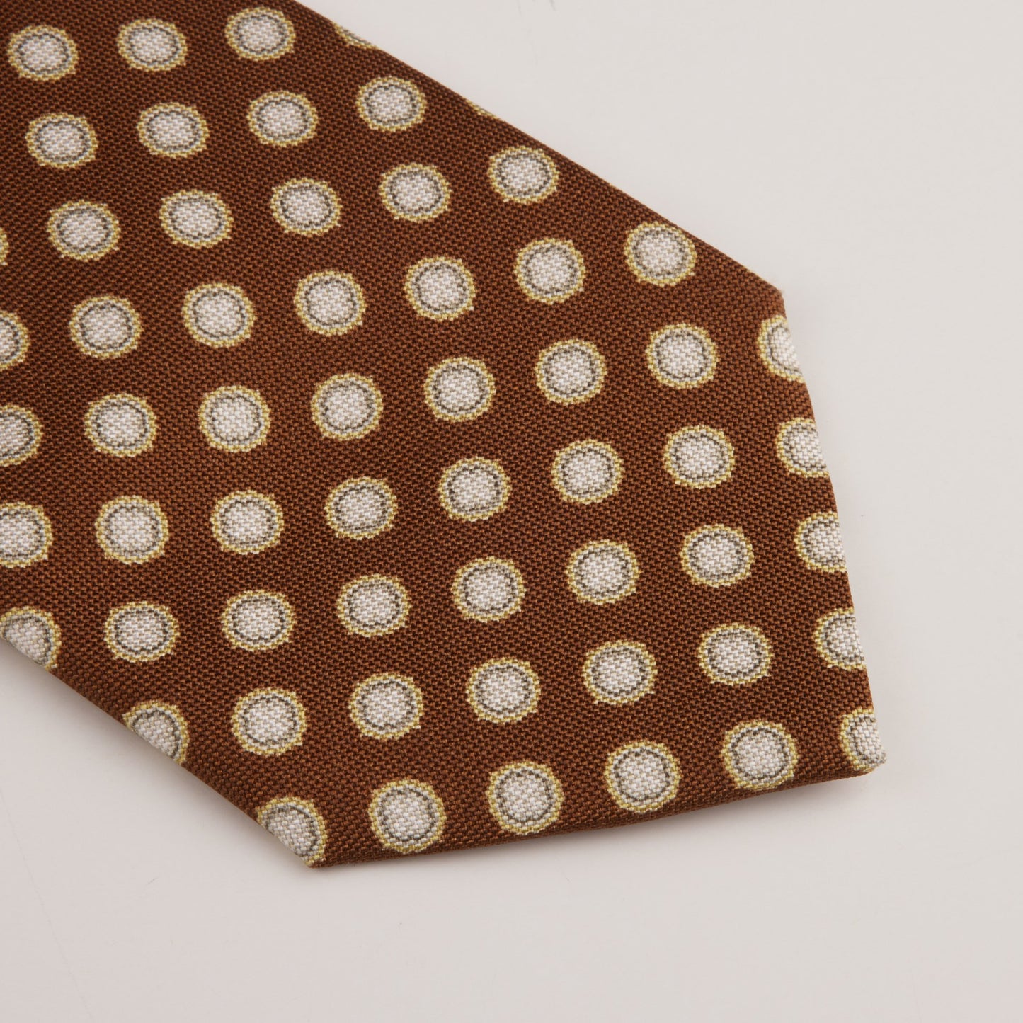 Brun Medaljonmönstrad Sidenslips Stenströms