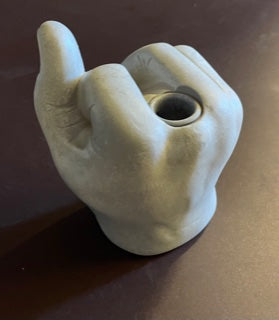 Ljusstake Finger Grå