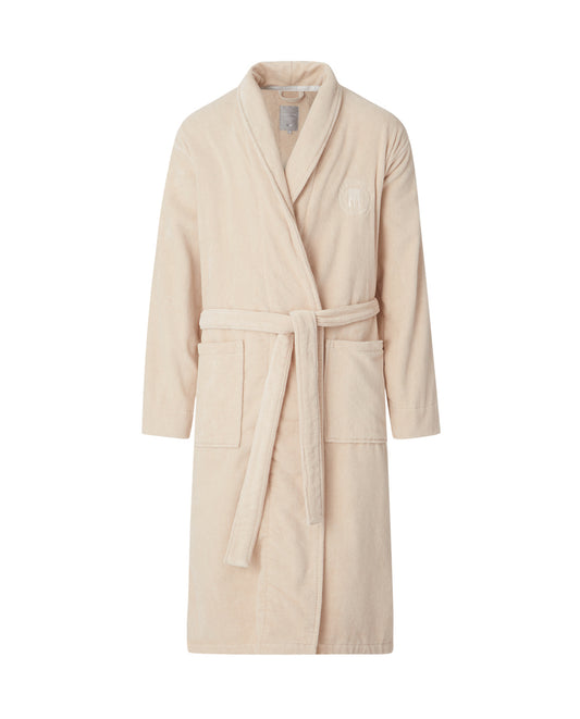 Hotel Velour Robe Beige Lexington