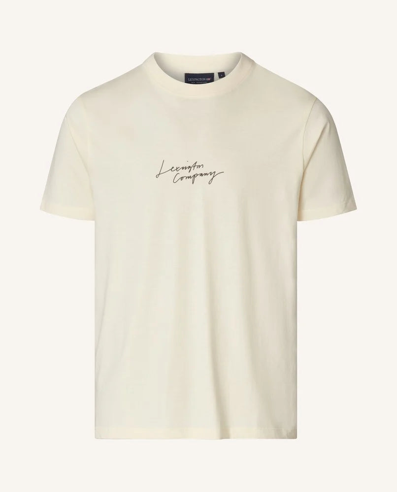 Max t-shirt med tryck Lexington Offwhite