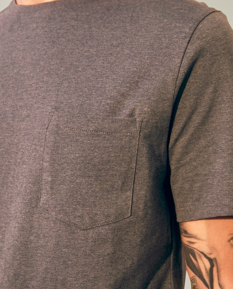 T-shirt i ekologisk bomull Brun Lexington
