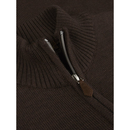 Brun Merinoull Zip Cardigan Stenströms