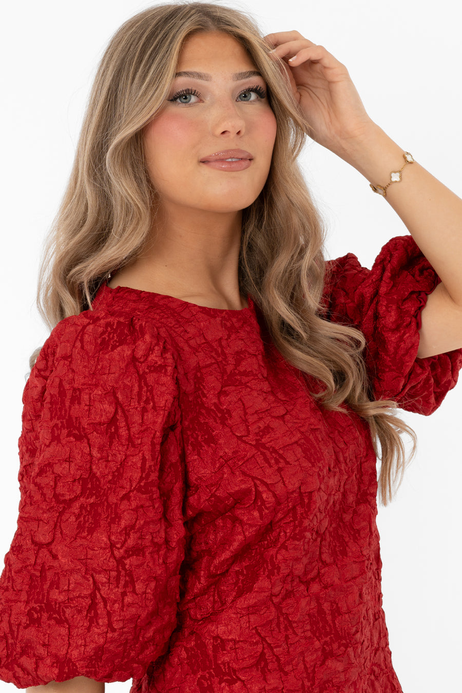 Blus Belora Rubinröd