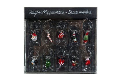 Vinglas/koppmarkör Julmix
