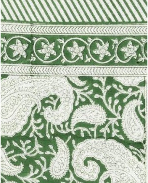 Chamoisduk Paisley Grön
