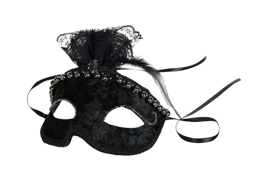 Maskeradmask Svart