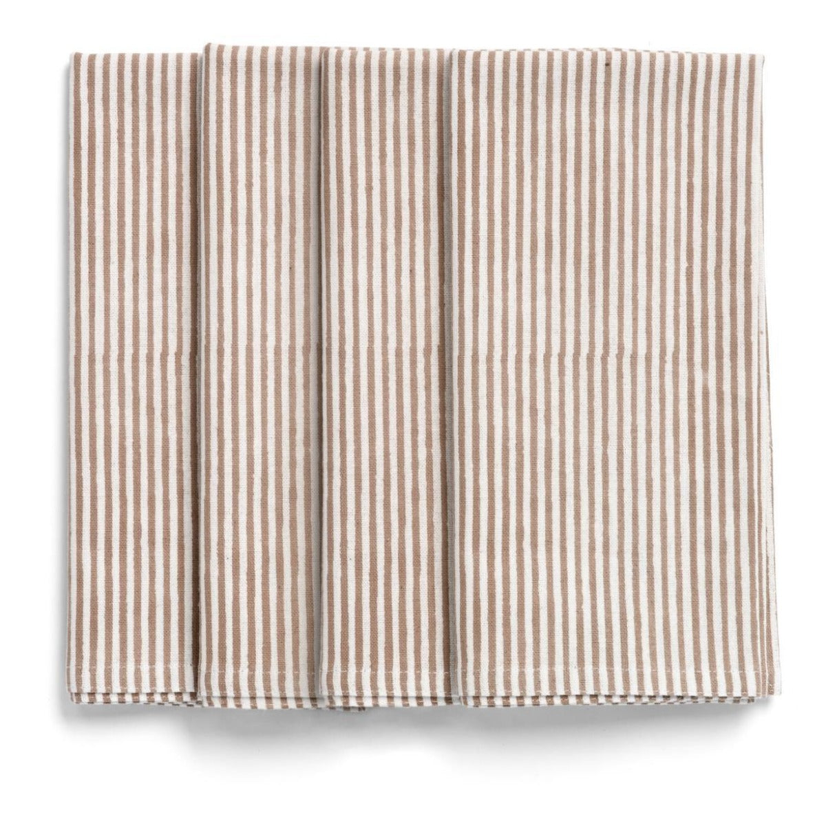 Chamois servetter 4- pack beigerandig 50x50 cm