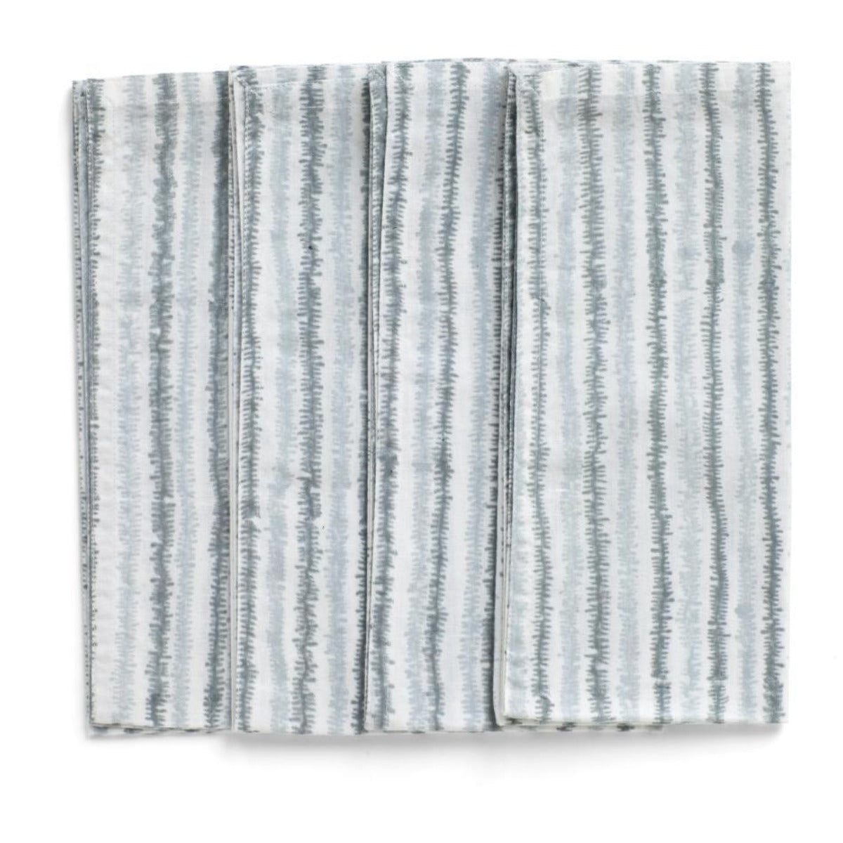 Chamois servetter 4- pack Gråblå  randmönster 50x50 cm